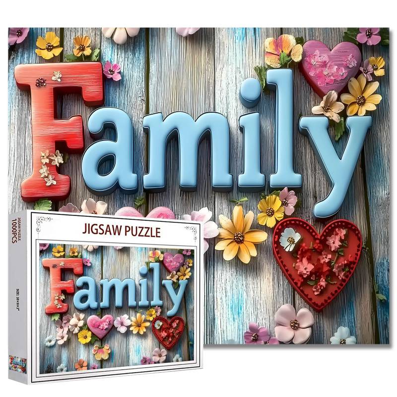 Family and Flowers Jigsaw Puzzle