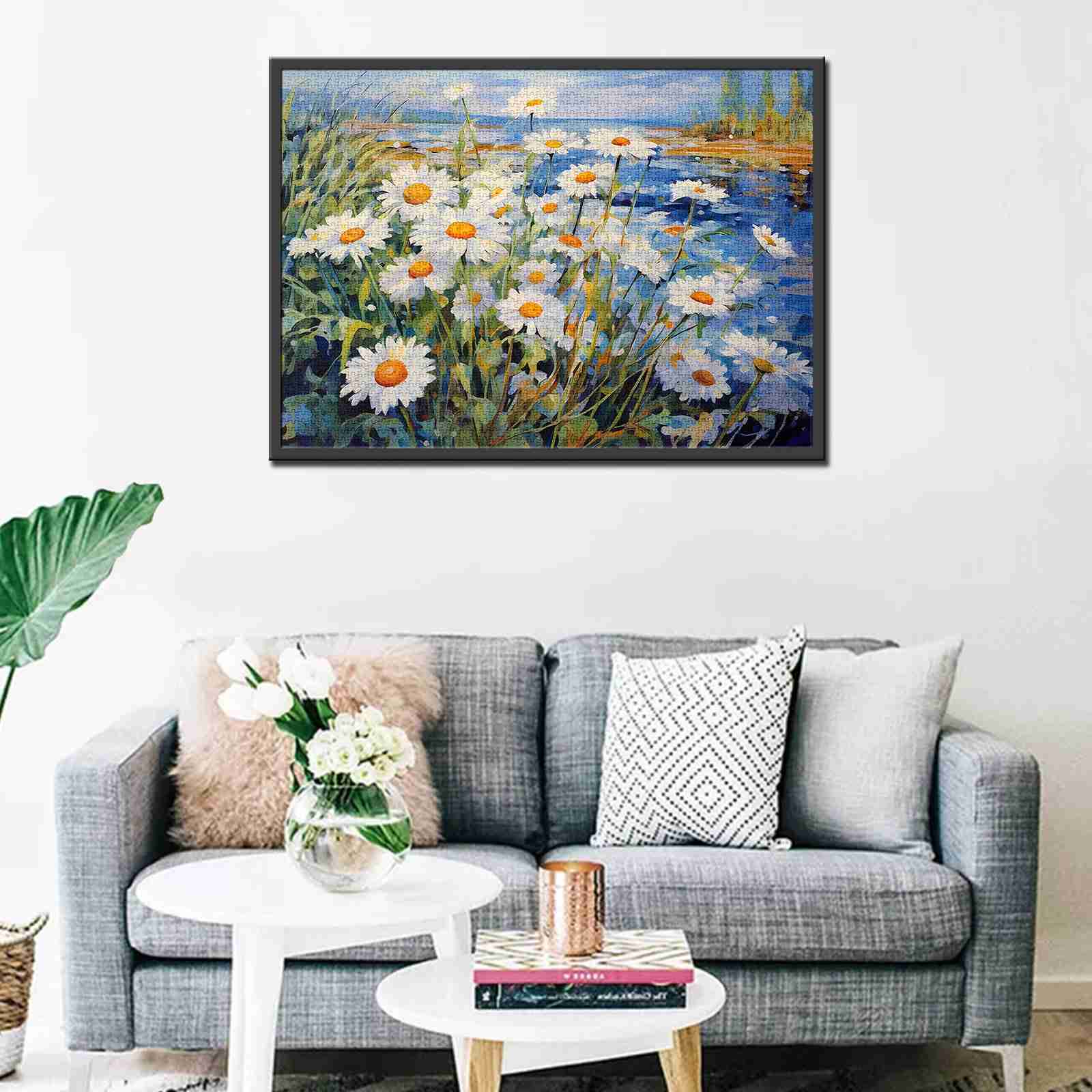 Daisies by the River Jigsaw Puzzles