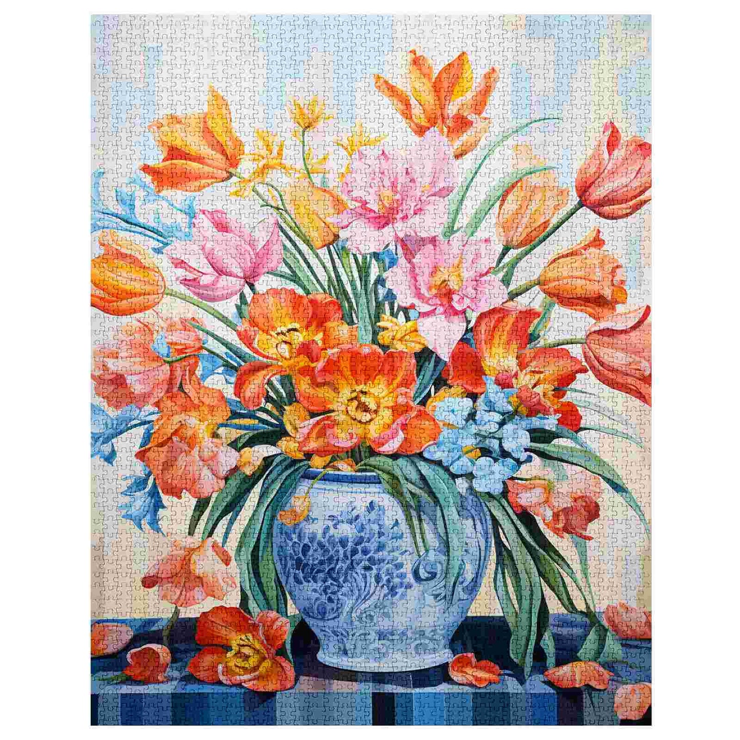 Colorful Tulips in a Vase Jigsaw Puzzles