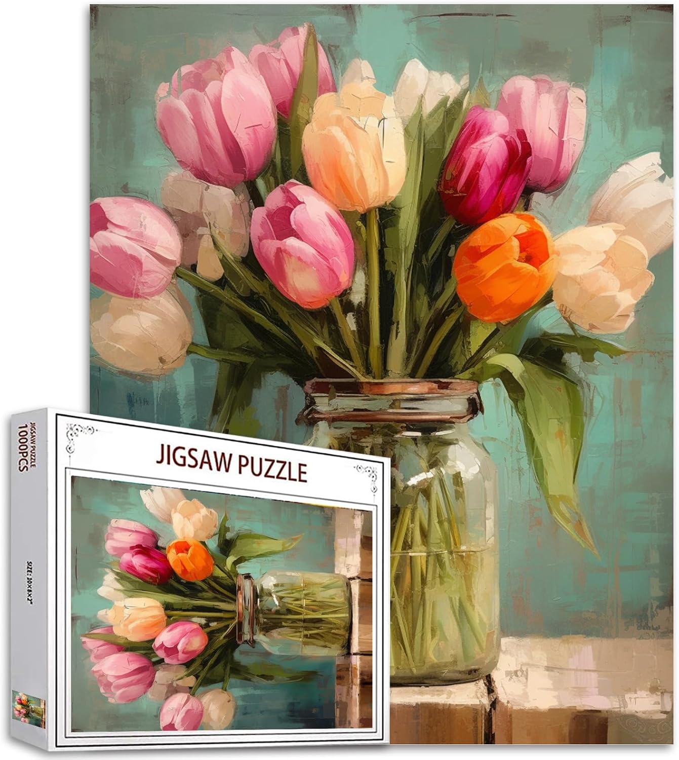 Rustikale Tulpen-Kunst-Puzzles