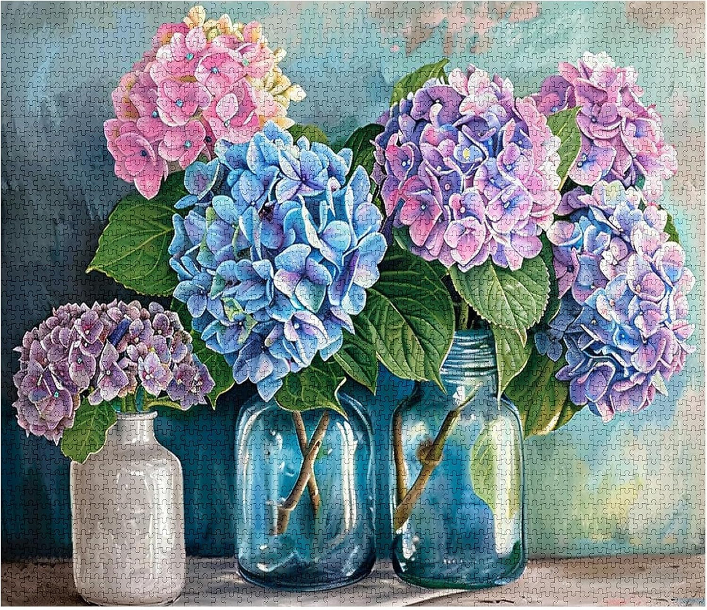 Hydrangea in Bottle Vase Jigsaw Puzzles