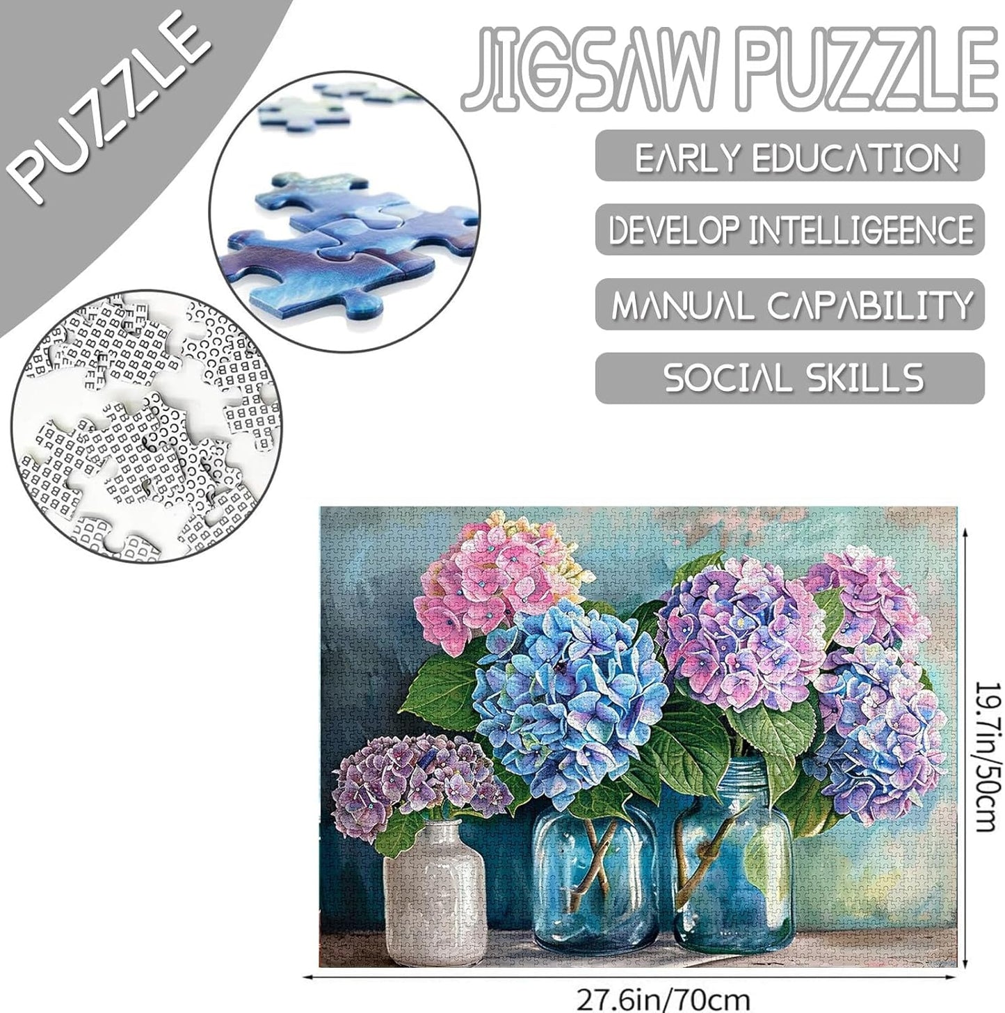 Hydrangea in Bottle Vase Jigsaw Puzzles