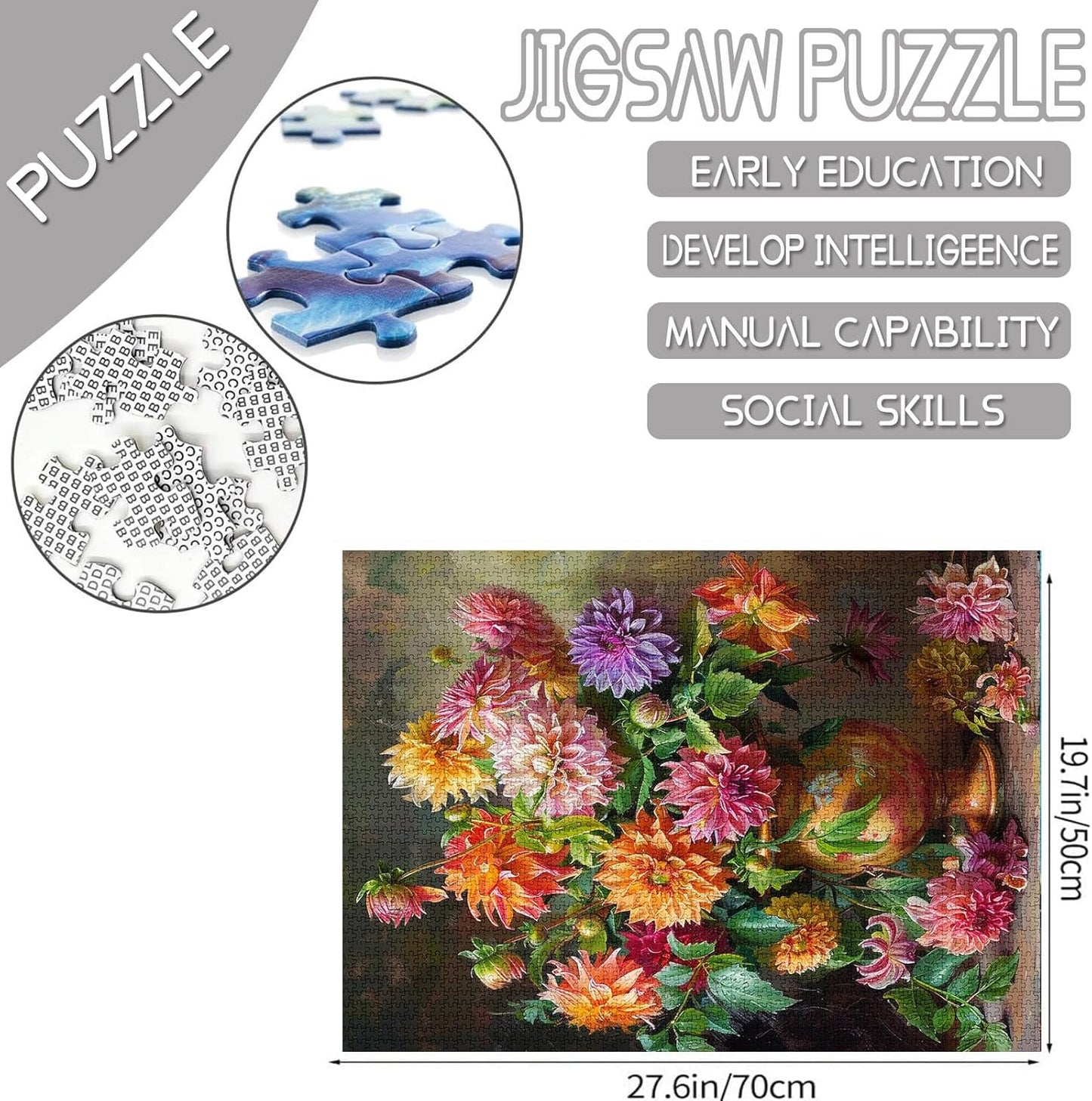 Vase of Dahlia Flower Jigsaw Puzzles