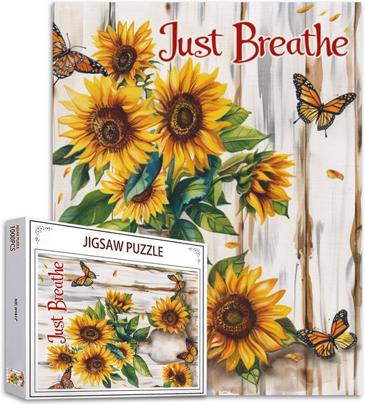 Sunflowers with Butterfly Jigsaw Puzzles