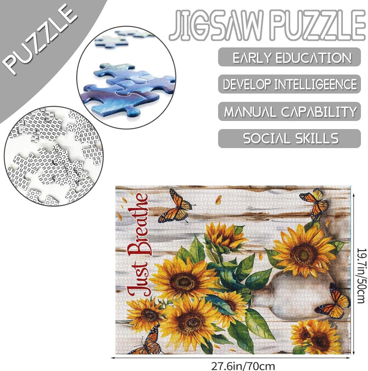 Sunflowers with Butterfly Jigsaw Puzzles