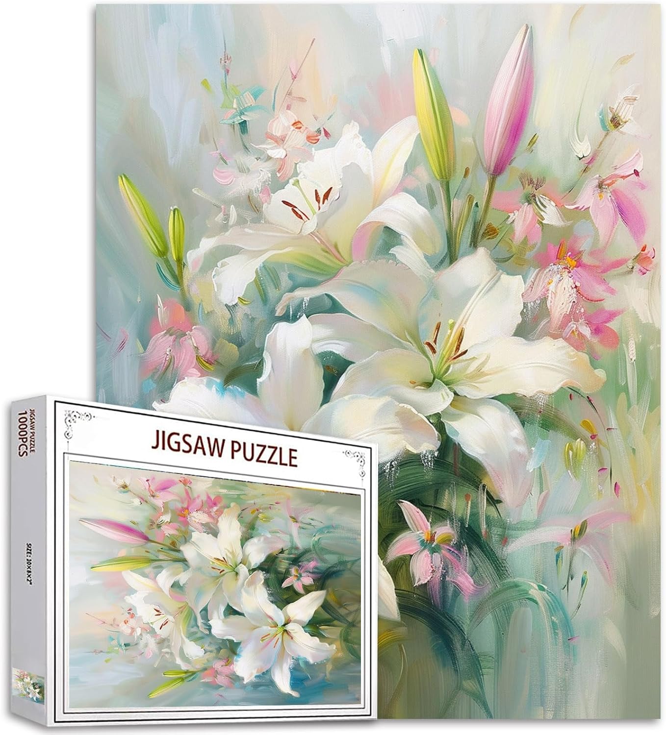 White Lilies Jigsaw Puzzles