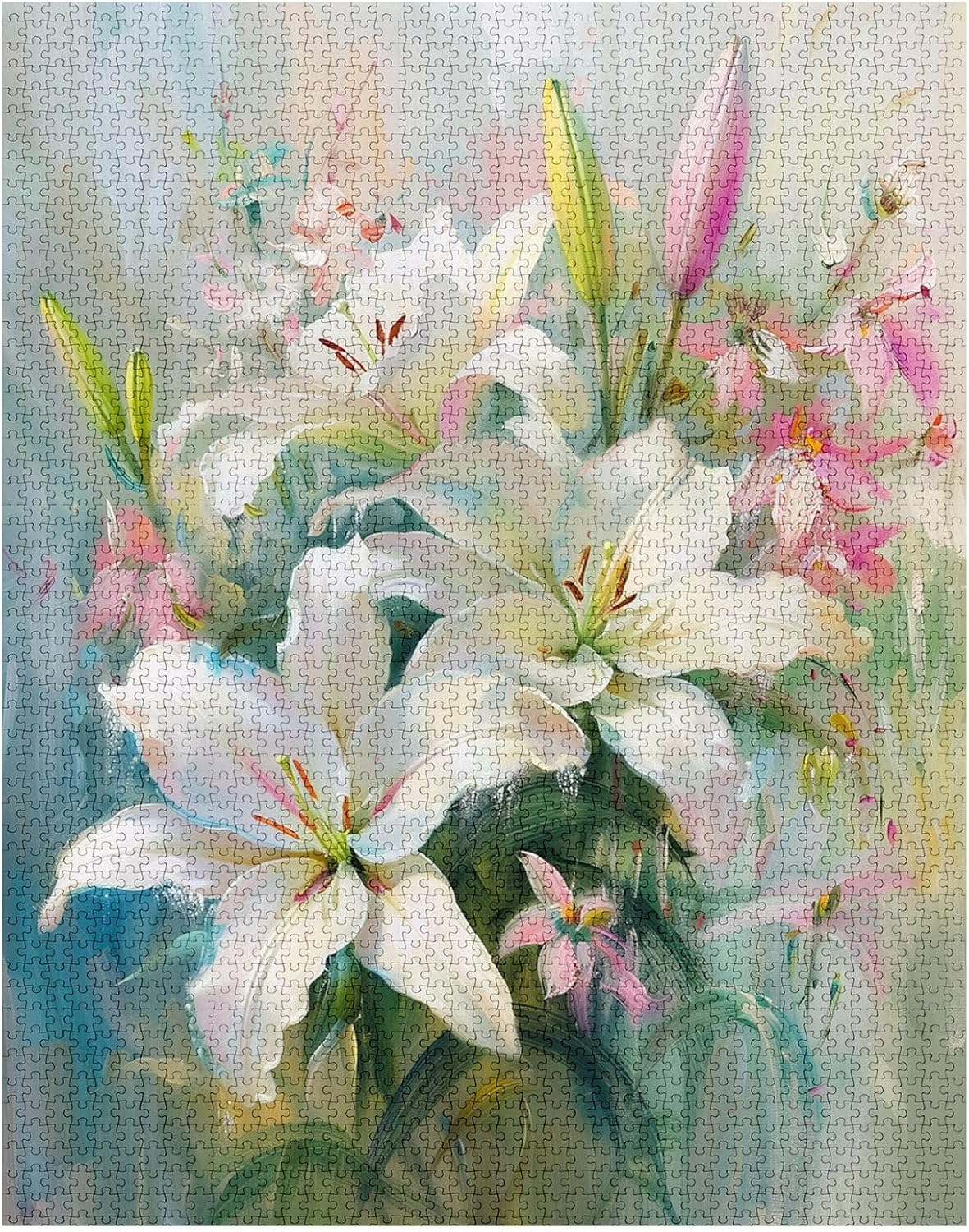 White Lilies Jigsaw Puzzles