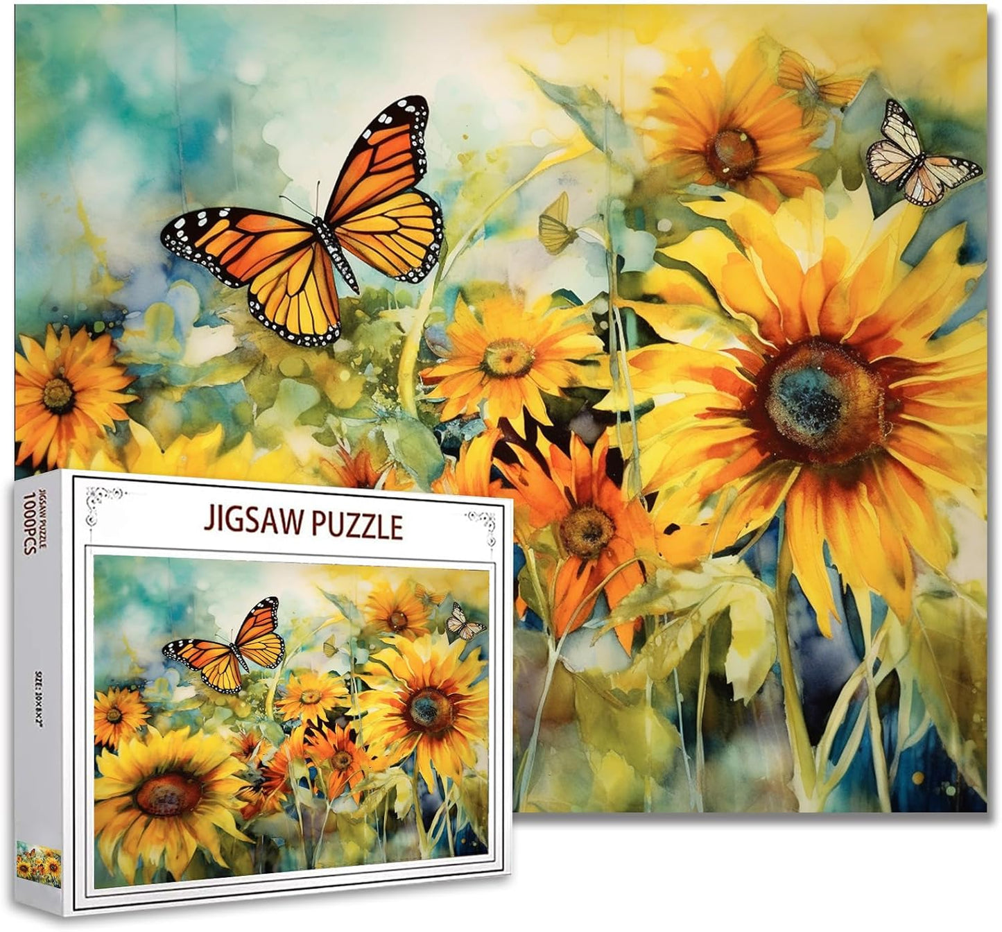 Sonnenblumen-Schmetterling-Puzzle