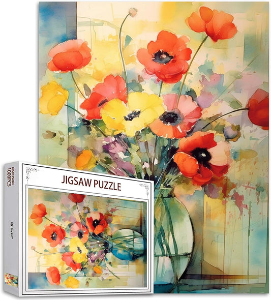 Watercolor Poppy Jigsaw Puzzles