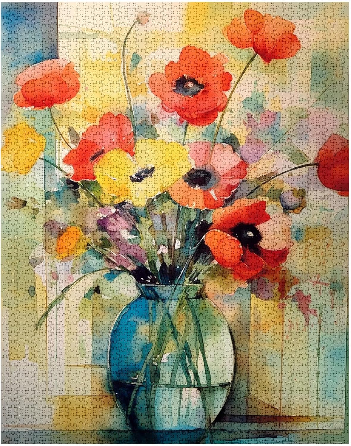 Watercolor Poppy Jigsaw Puzzles