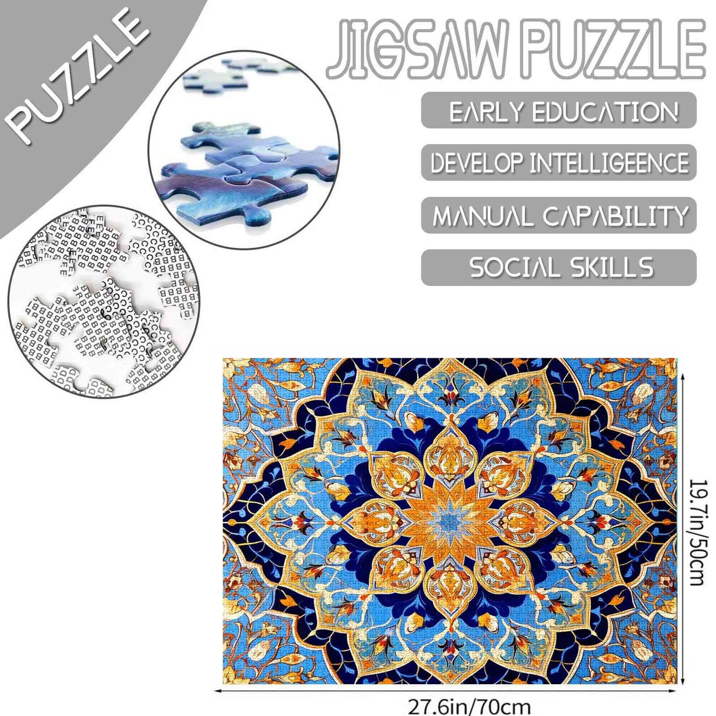 Mandala Floral Art Jigsaw Puzzles