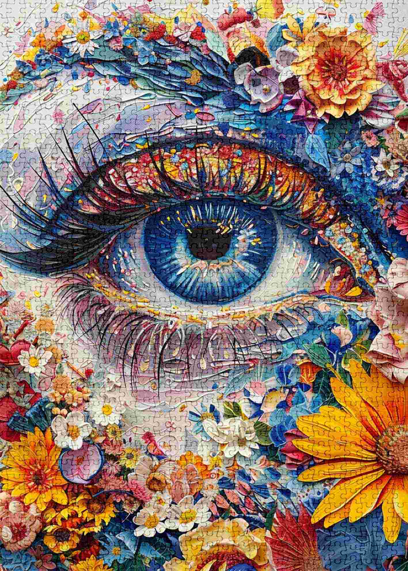 Vivid Floral Eye Jigsaw Puzzles