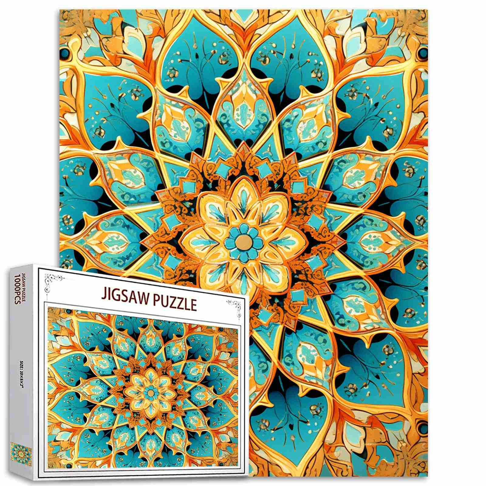 Radiant Floral Mandala Jigsaw Puzzles