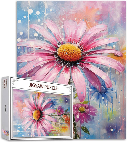 Echinacea Flowers Art Jigsaw Puzzles