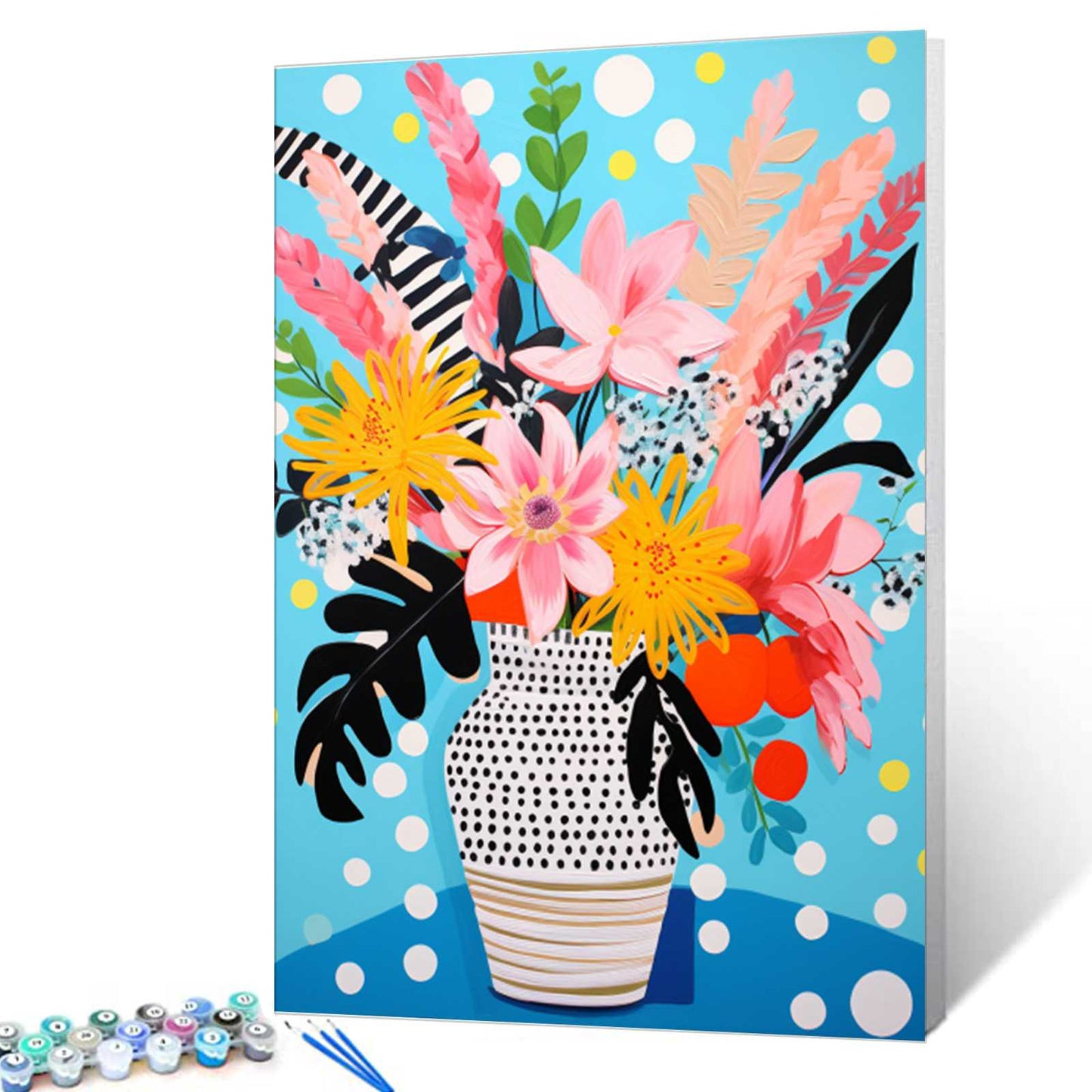 Floral Bouquet in Vase Paint by Numbers