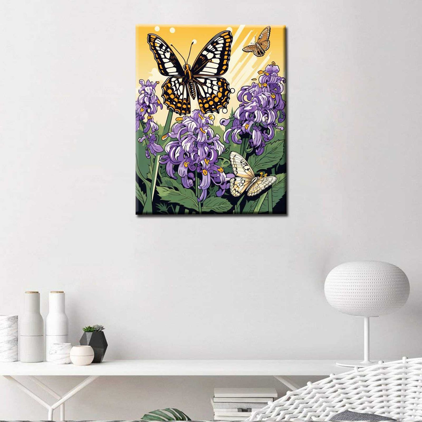 Butterfly Flowers Garden Paint by Numbers