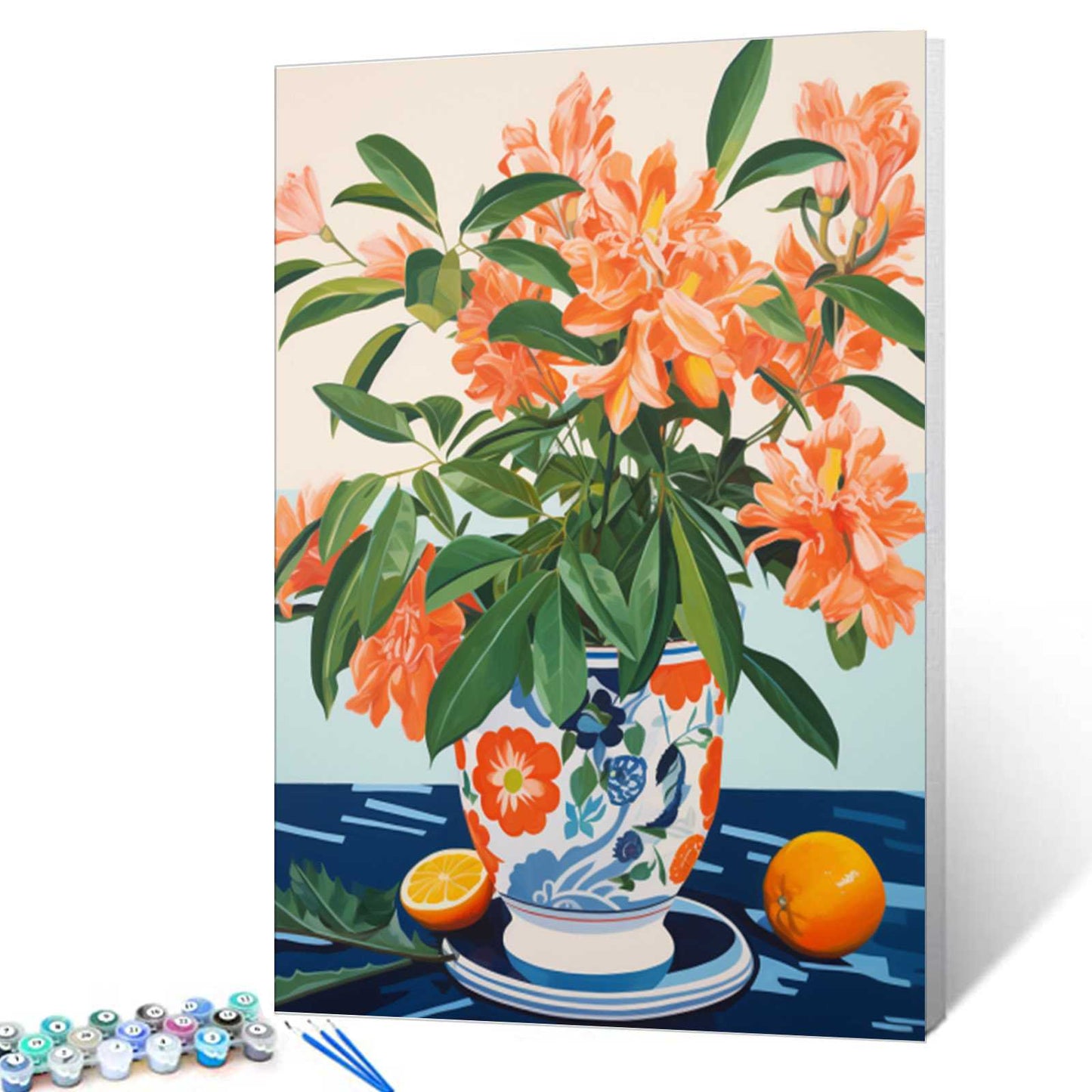 Floral Bouquet with Oranges Paint by Numbers