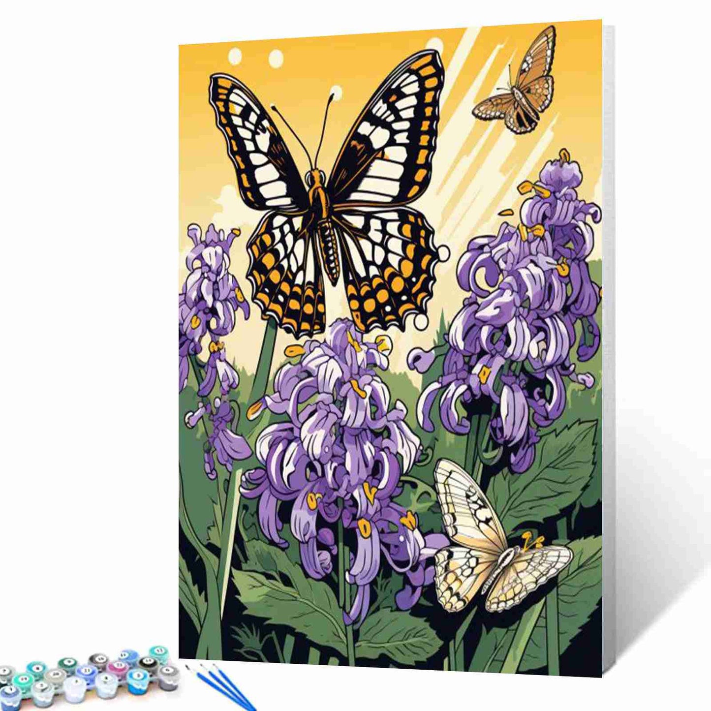 Butterfly Flowers Garden Paint by Numbers