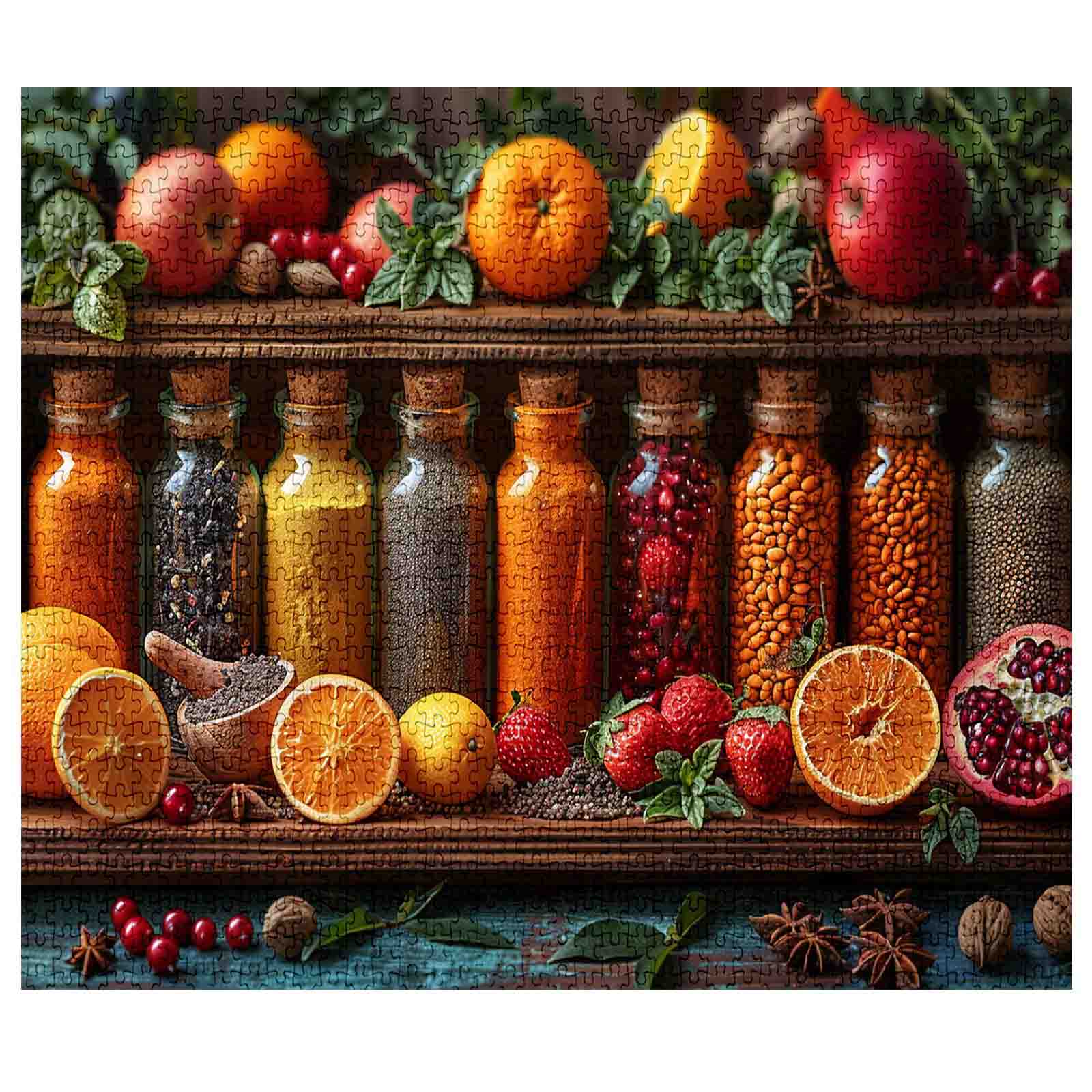 Colorful Bottled Spices Jigsaw Puzzles