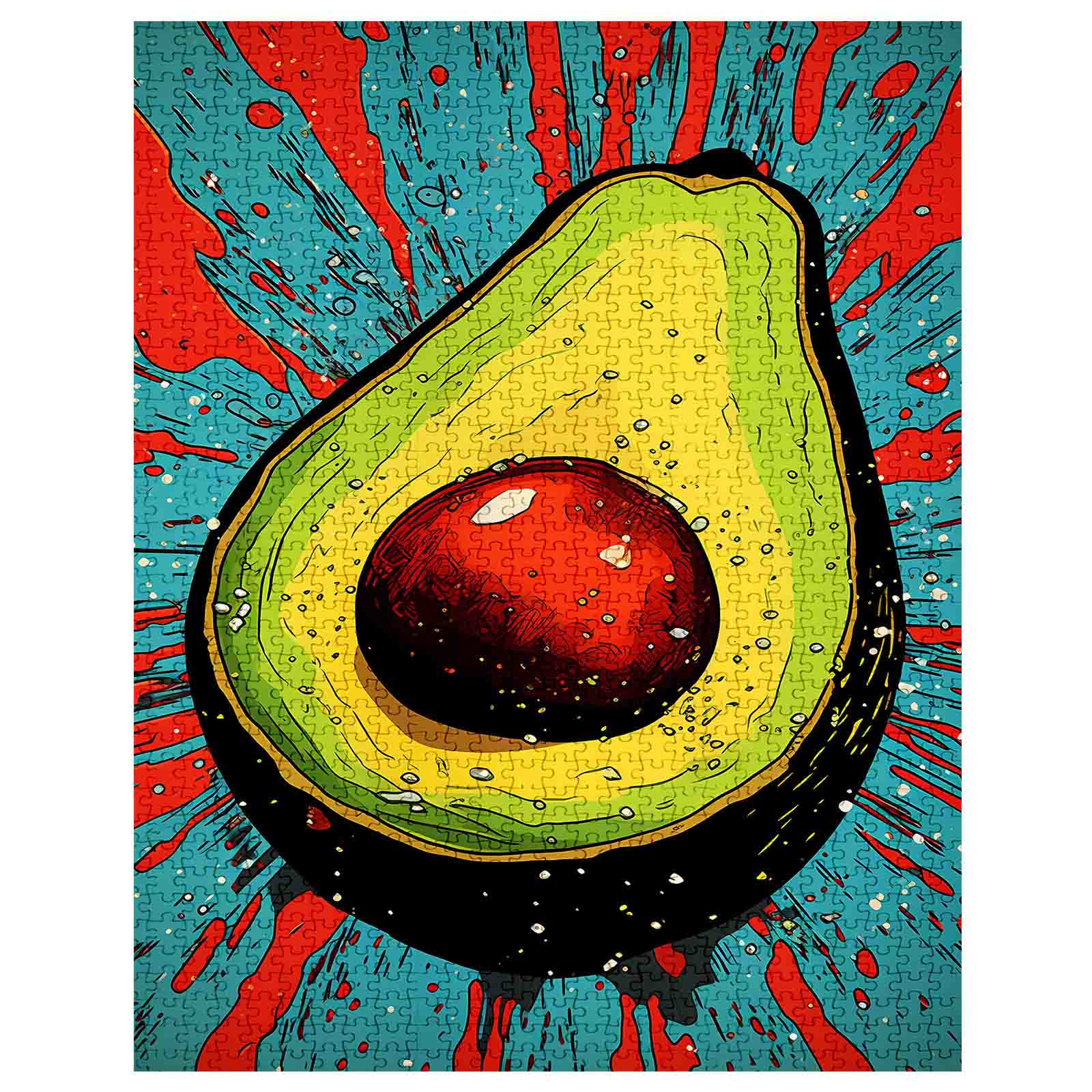 Pop Art Avocado Jigsaw Puzzles