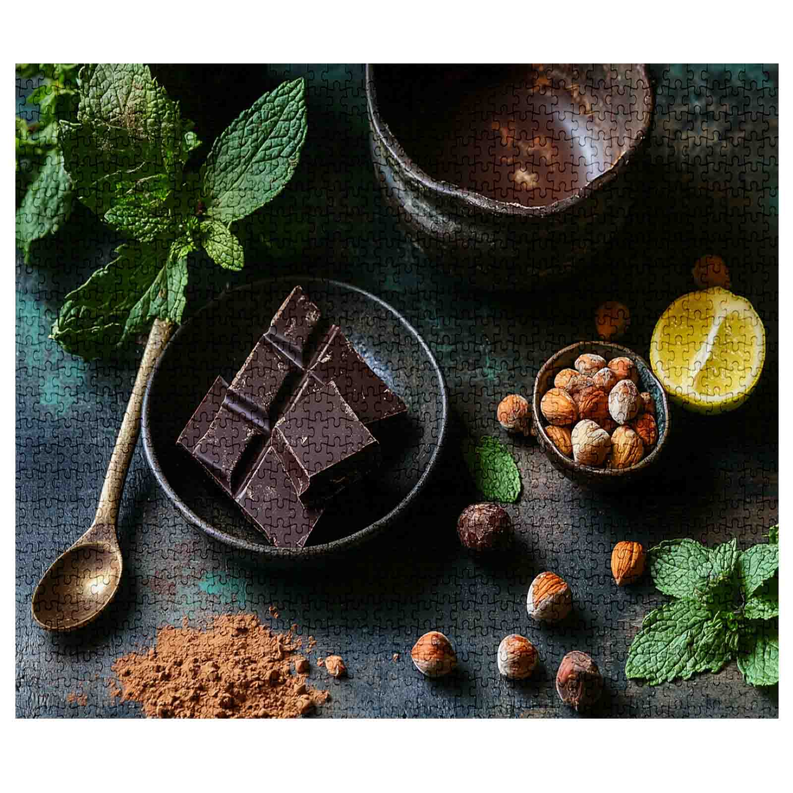 Dark Chocolate and Nuts Jigsaw Puzzles