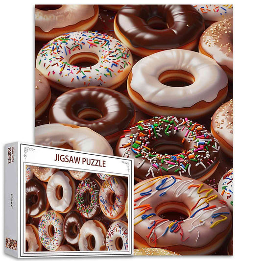 Sprinkle Donuts Delight Jigsaw Puzzles