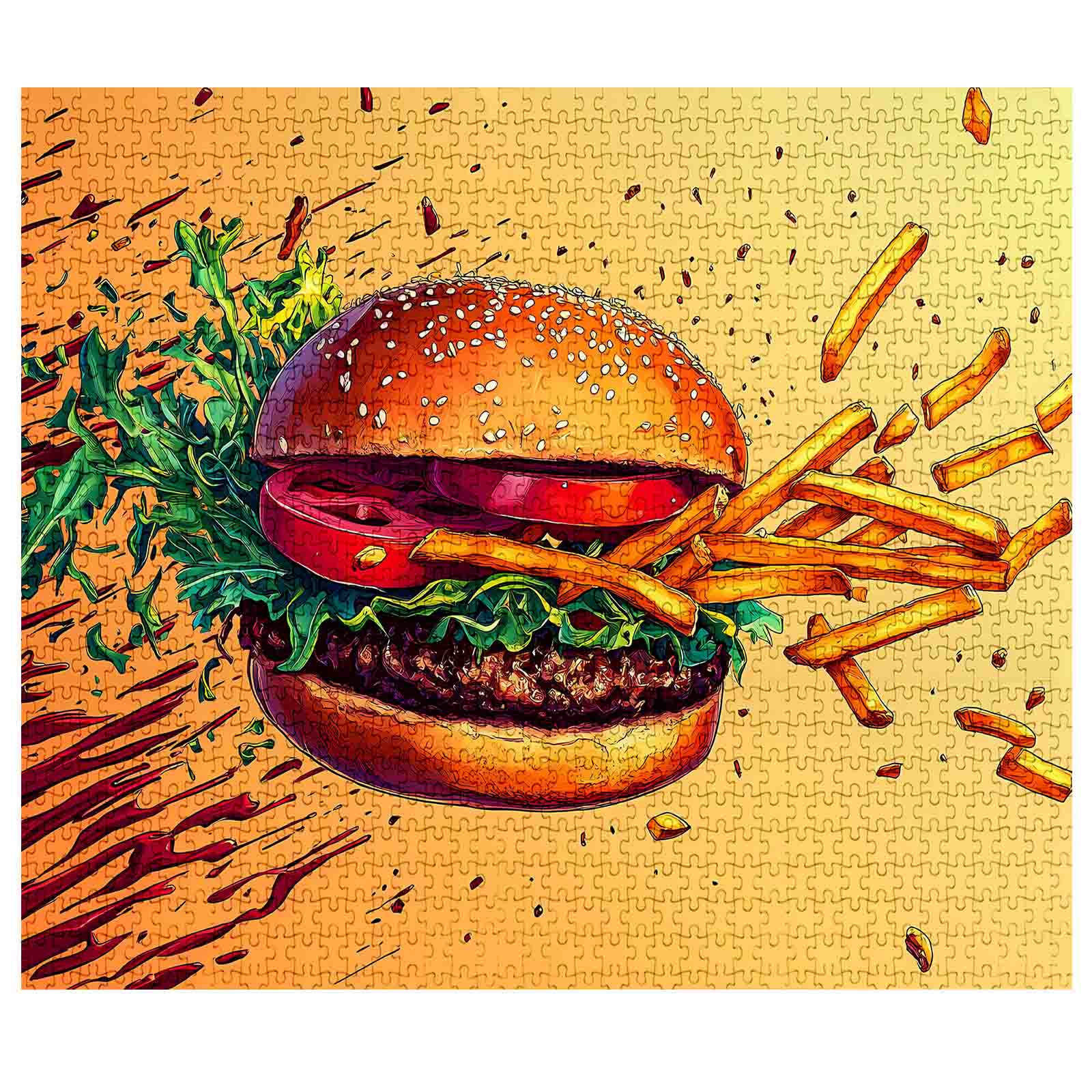 Burger and Fries Jigsaw Puzzles