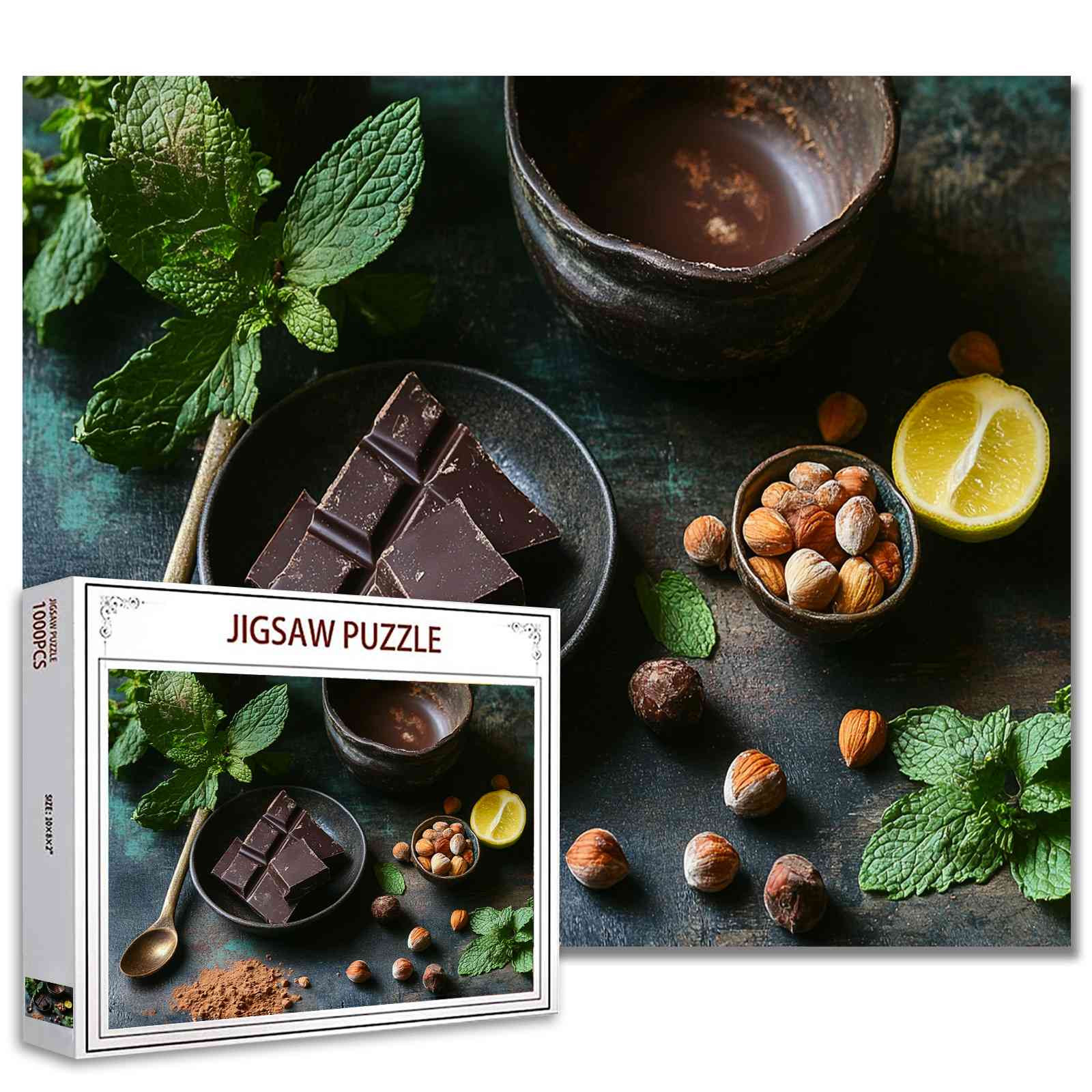 Dark Chocolate and Nuts Jigsaw Puzzles