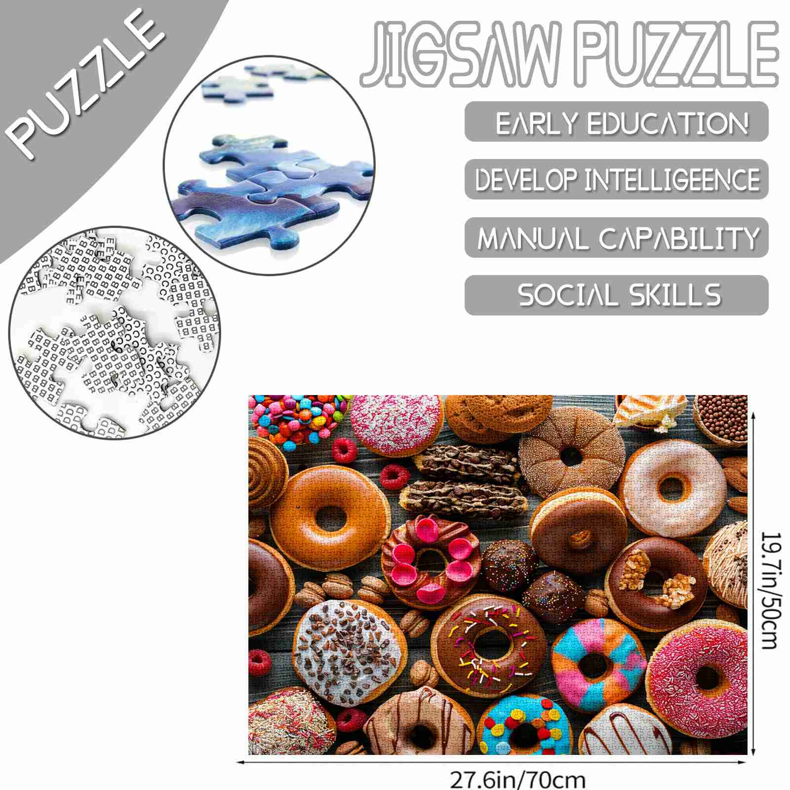 Decadent Donuts Collection Jigsaw Puzzles