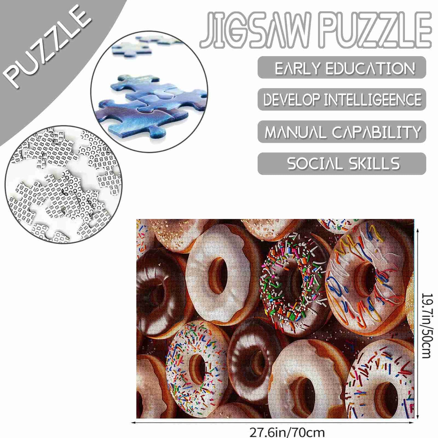 Sprinkle Donuts Delight Jigsaw Puzzles