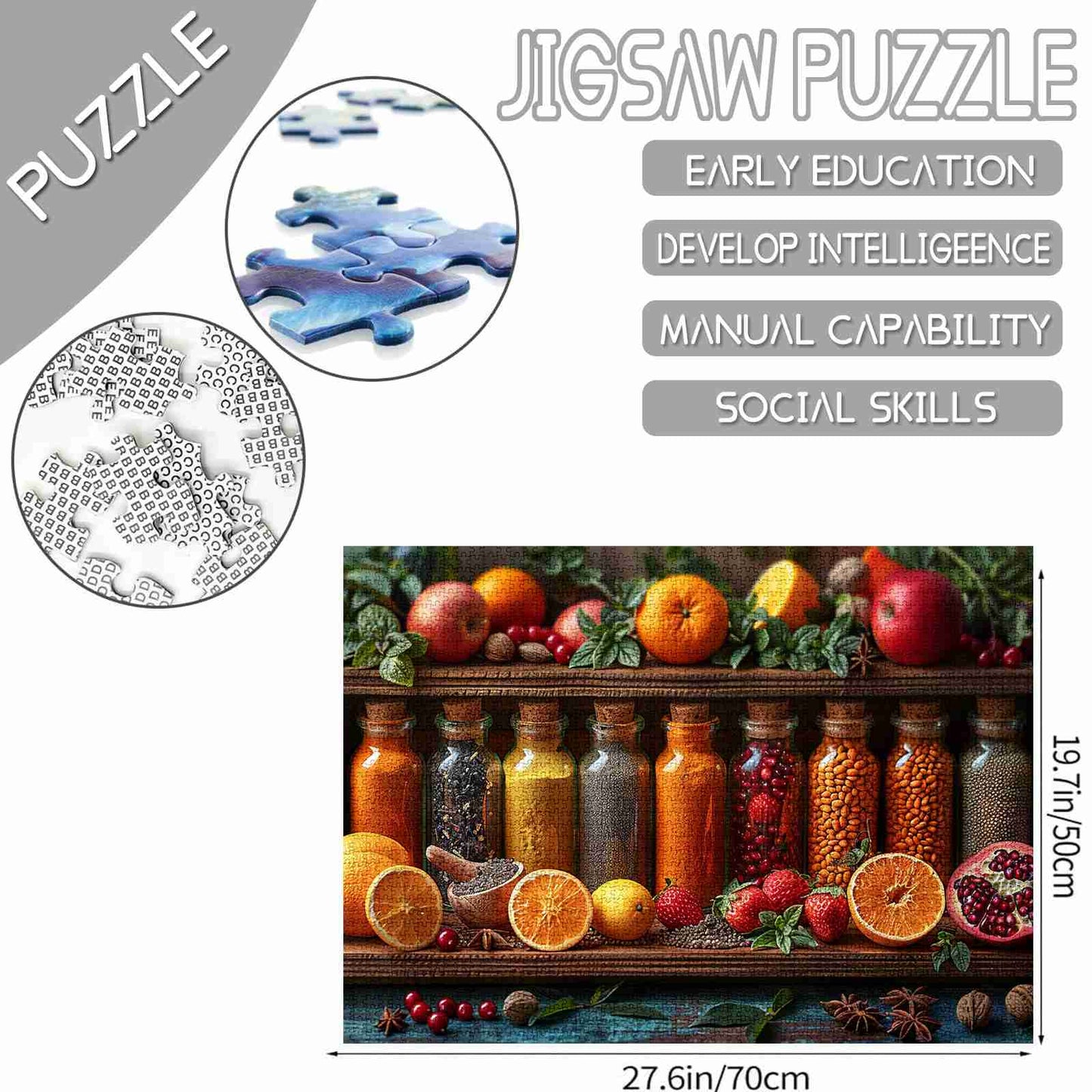 Colorful Bottled Spices Jigsaw Puzzles