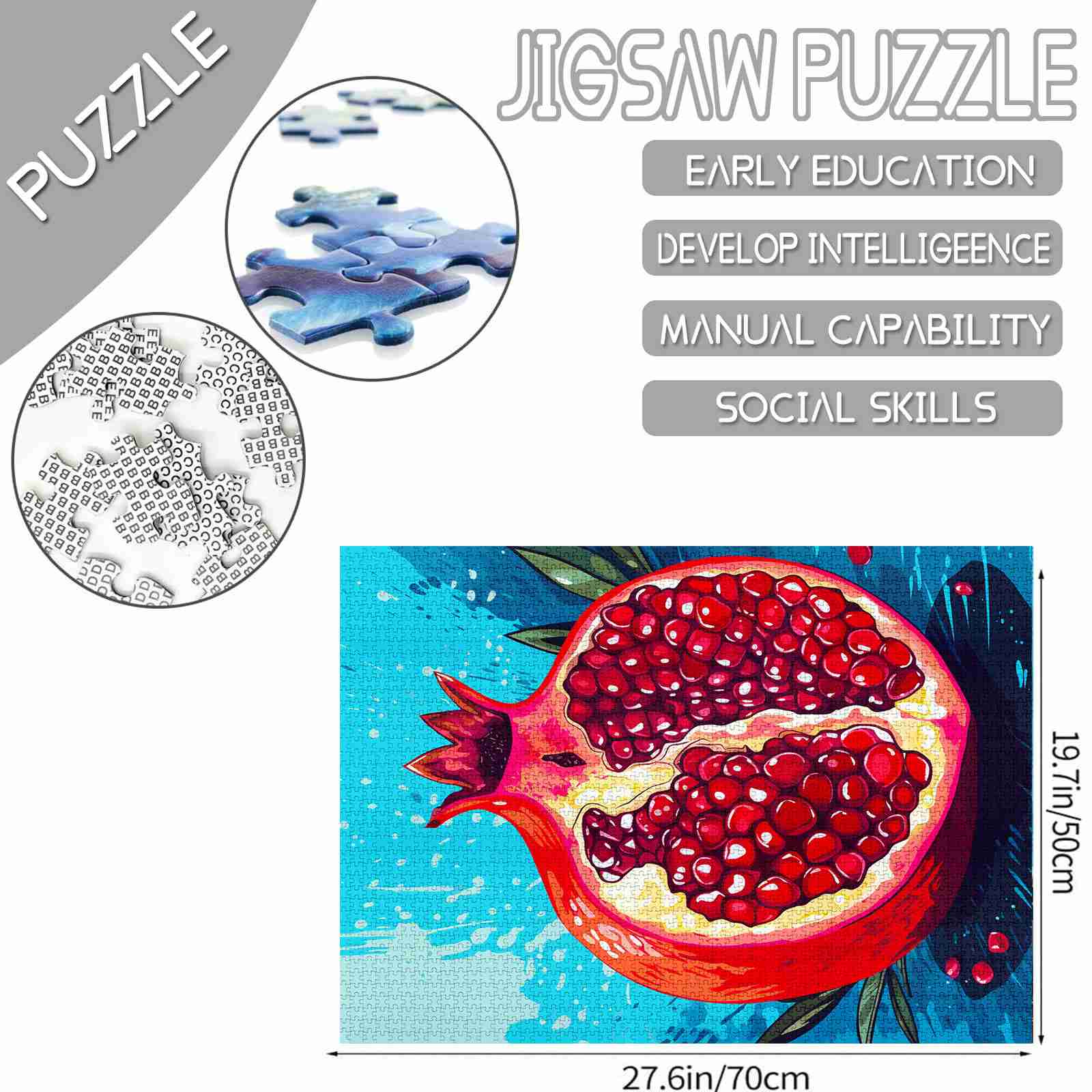 Pop Art Pomegranate Jigsaw Puzzles