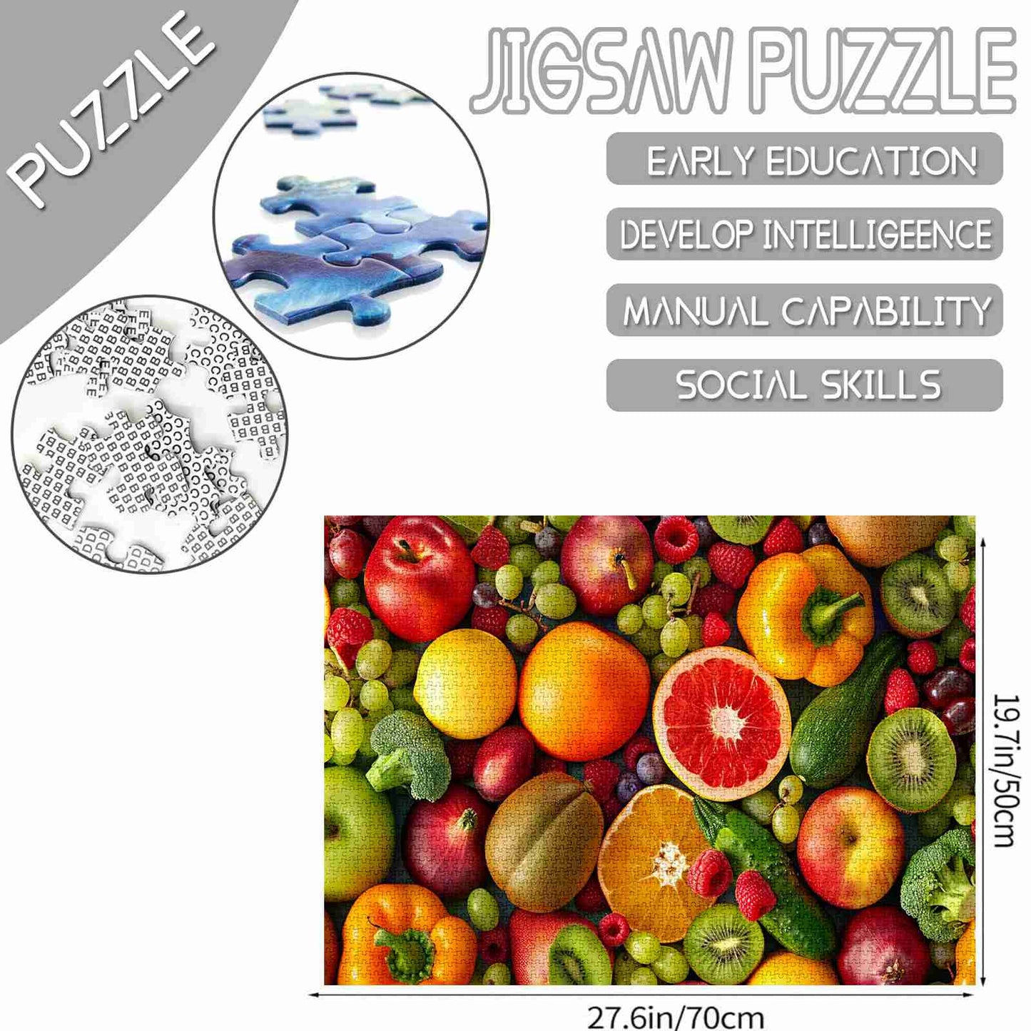 Fresh Fruits and Veggies Jigsaw Puzzles