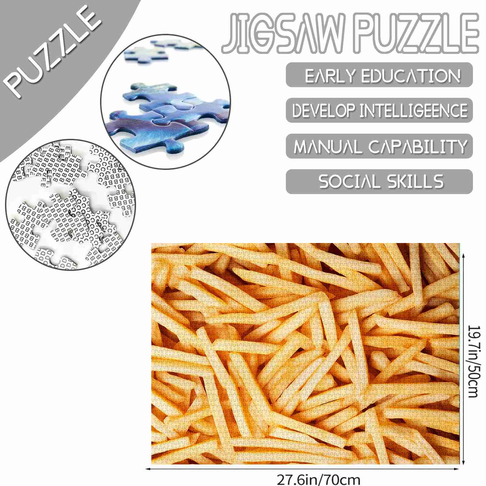 Golden French Fries Jigsaw Puzzles