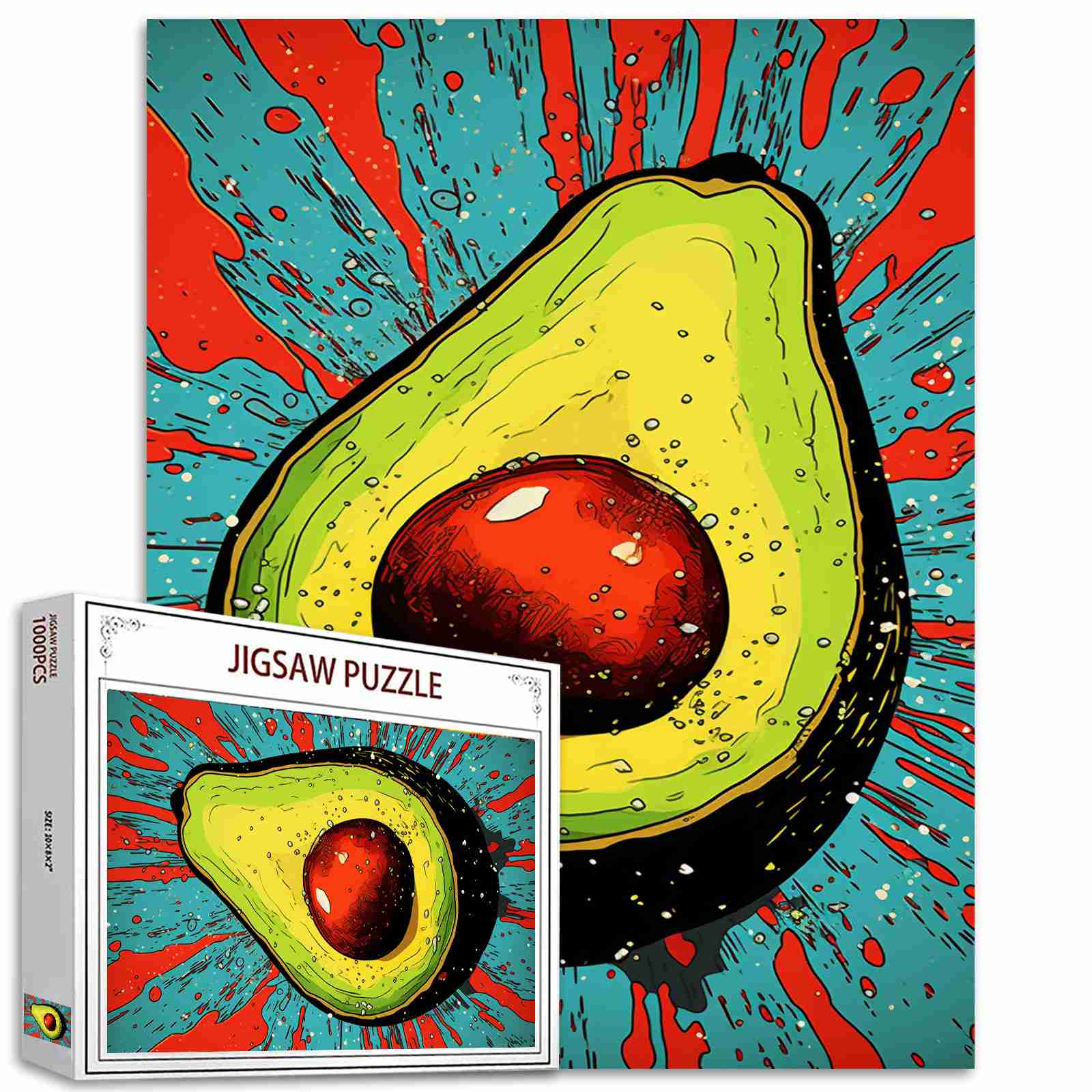 Pop Art Avocado Jigsaw Puzzles