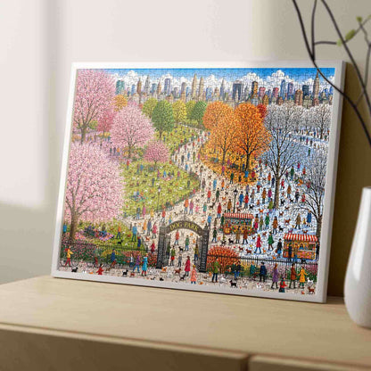 Four Seasons City Dog Park Jigsaw Puzzle