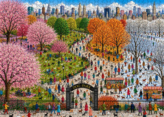 Four Seasons City Dog Park Jigsaw Puzzle