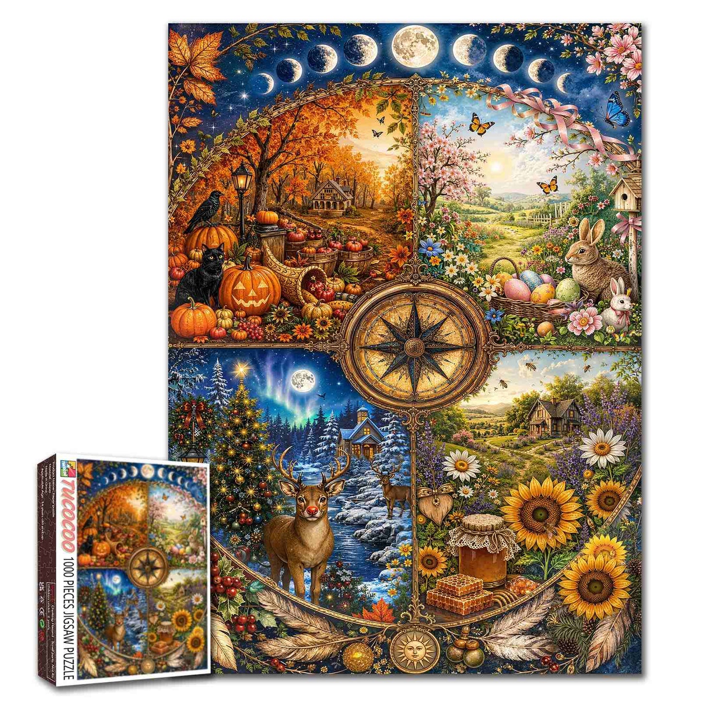 Four Seasons Compass Jigsaw Puzzle