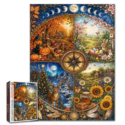 Four Seasons Compass Jigsaw Puzzle