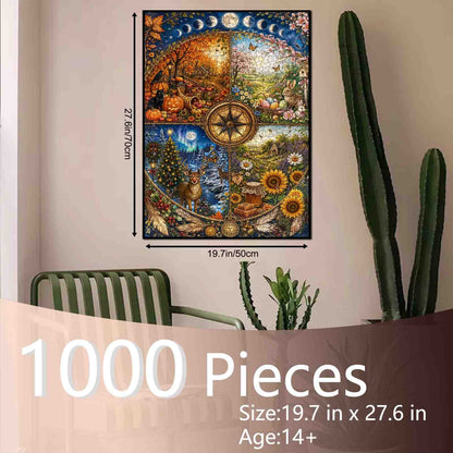 Four Seasons Compass Jigsaw Puzzle