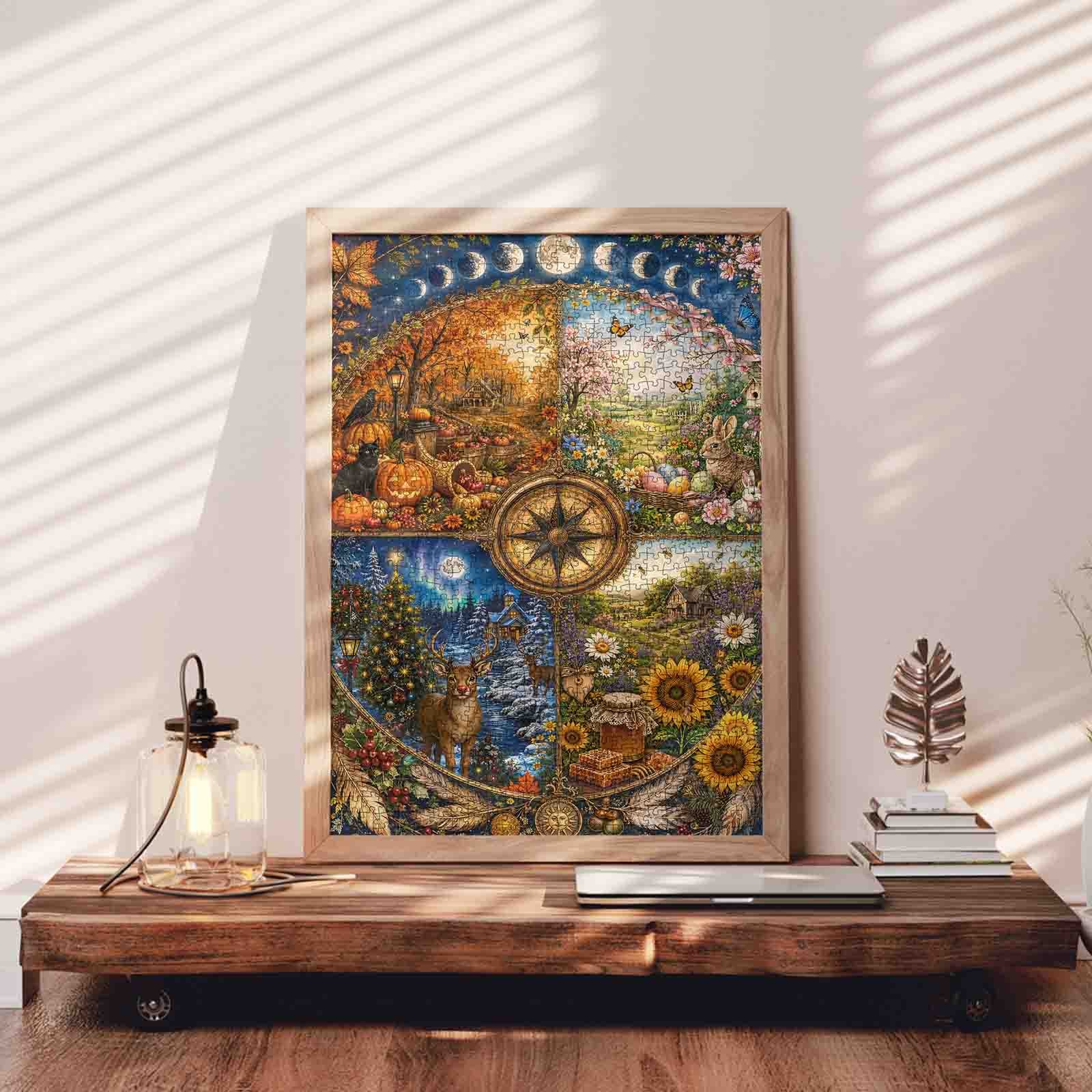 Four Seasons Compass Jigsaw Puzzle