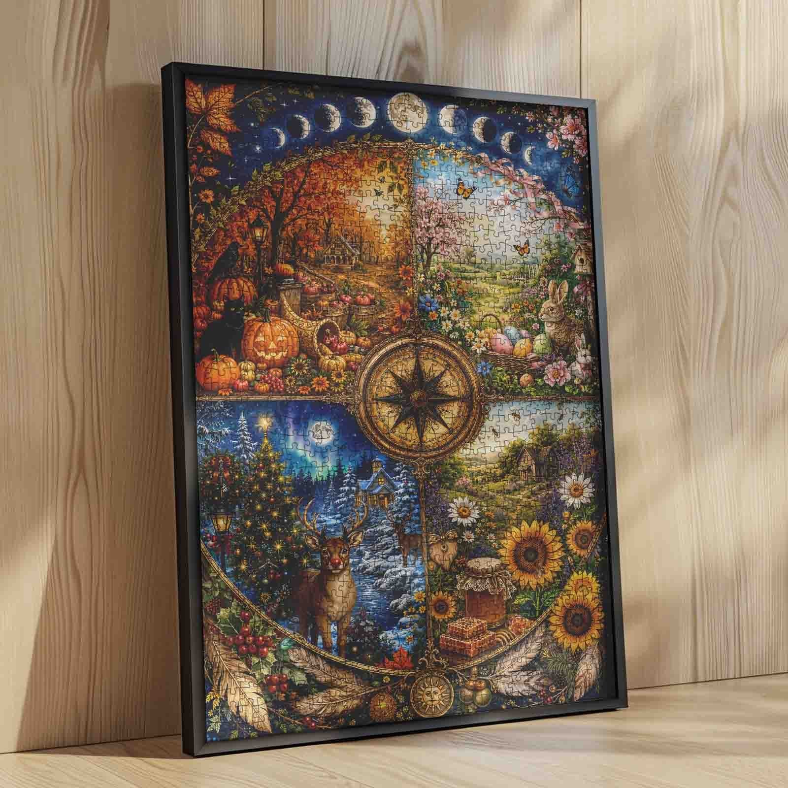 Four Seasons Compass Jigsaw Puzzle