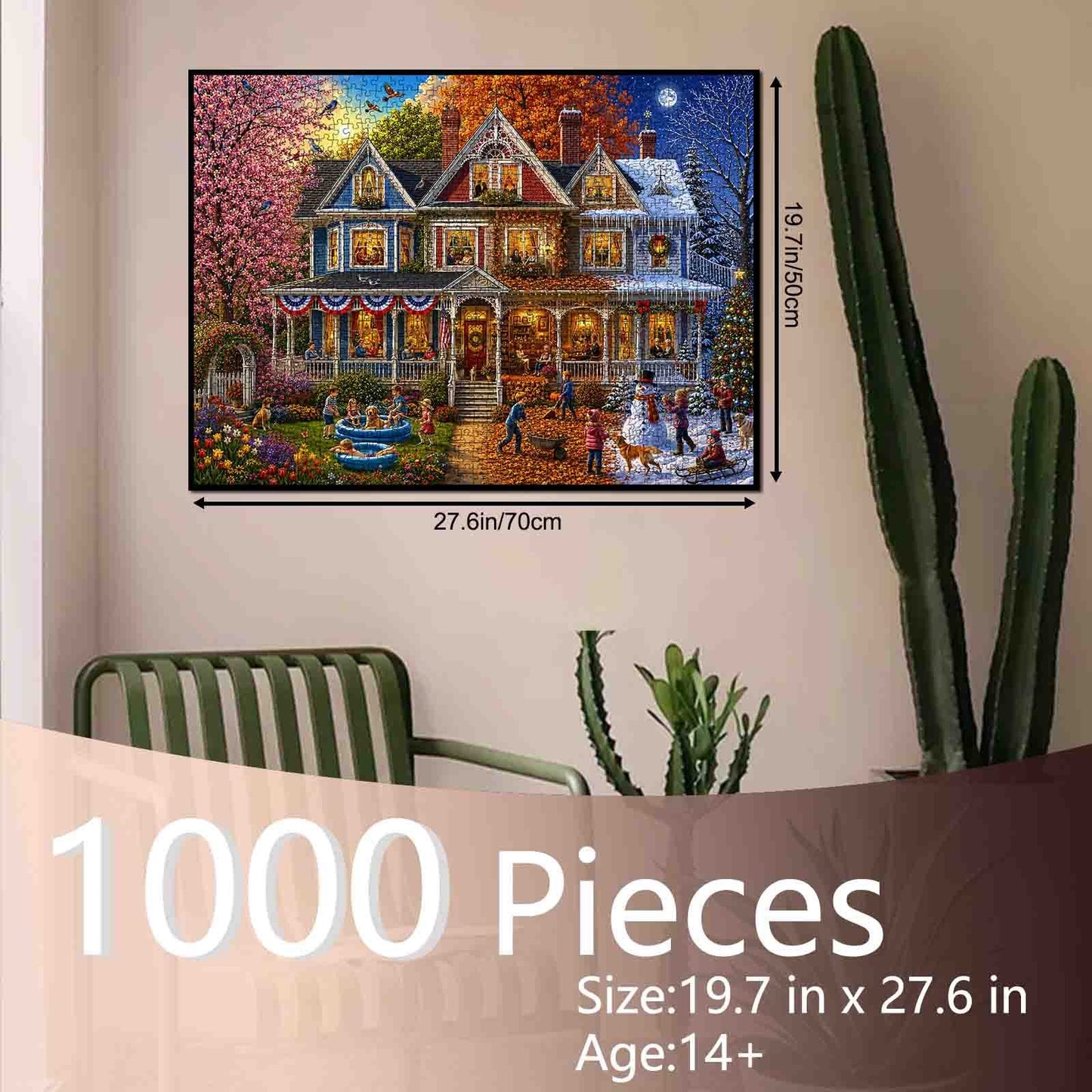 Four Seasons Family Home Jigsaw Puzzle