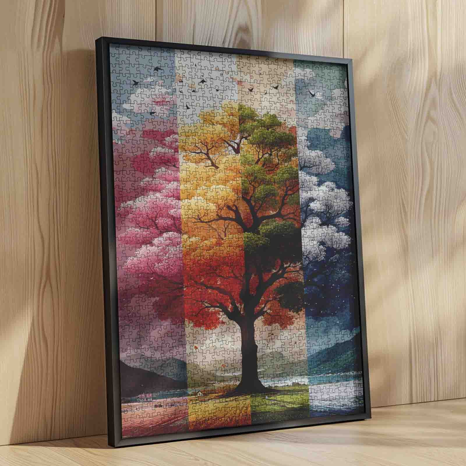 Four Seasons Tree Landscape Jigsaw Puzzle