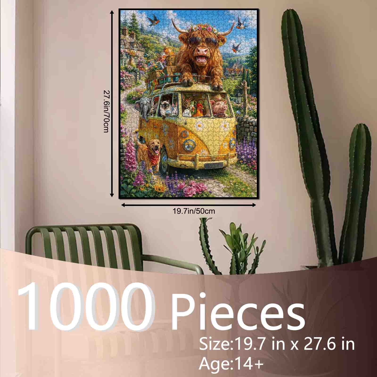 Funny Animal Road Trip Adventure Jigsaw Puzzle