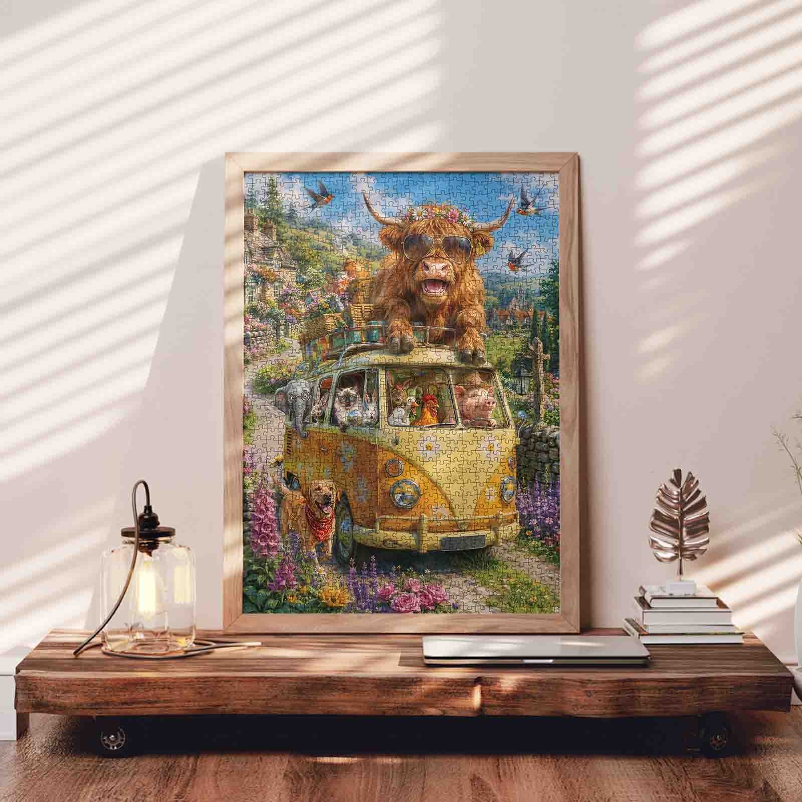 Funny Animal Road Trip Adventure Jigsaw Puzzle