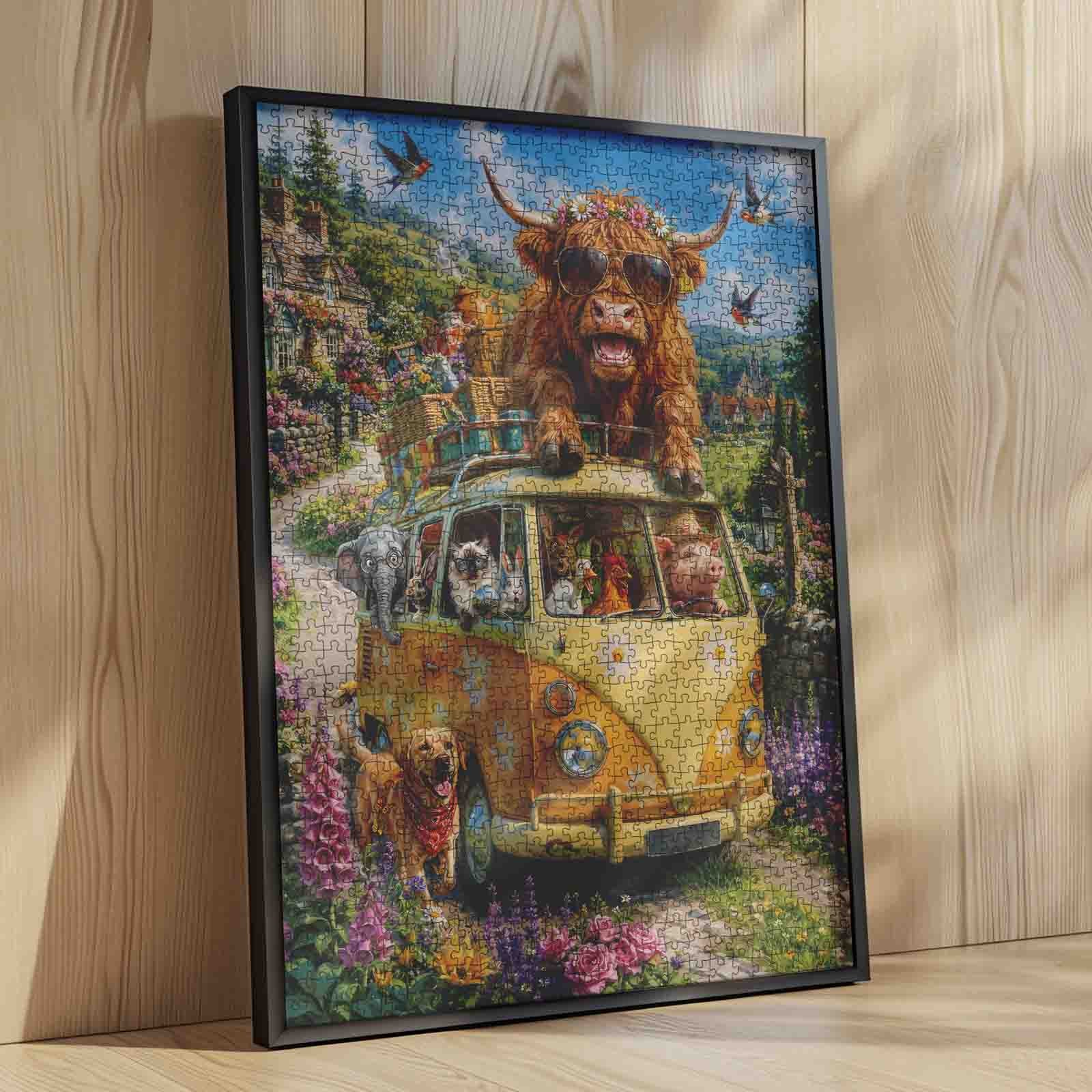 Funny Animal Road Trip Adventure Jigsaw Puzzle