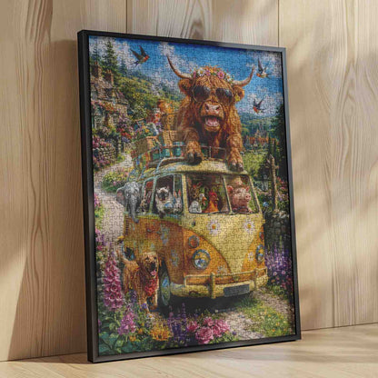 Funny Animal Road Trip Adventure Jigsaw Puzzle