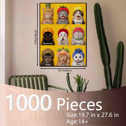 Funny Cat Personality Collection Jigsaw Puzzle