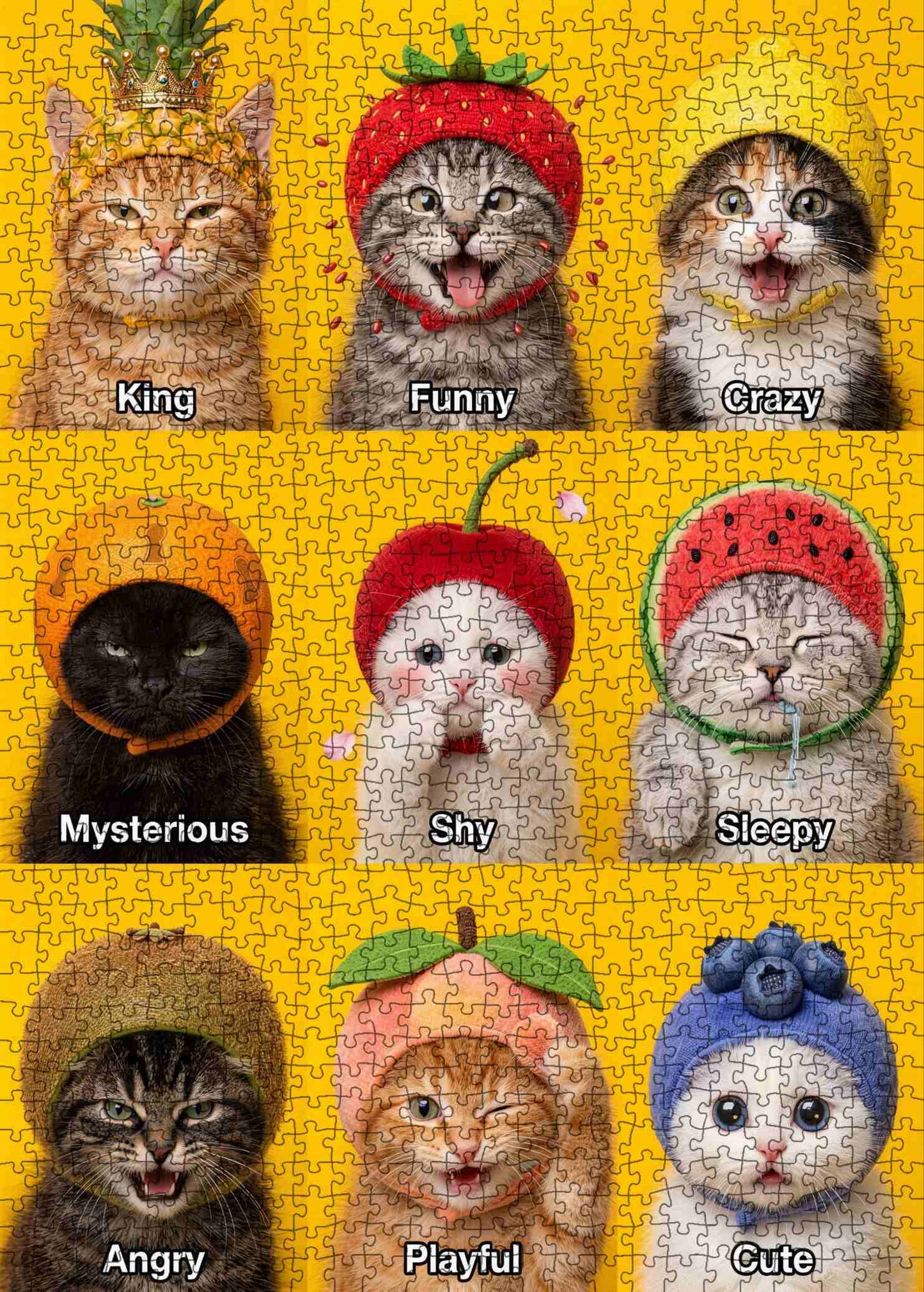 Funny Cat Personality Collection Jigsaw Puzzle